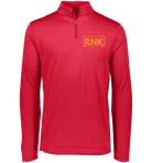 Adult dry-fit 1/4 zip polyester pullover by cmgvd2nmw00acoj0juazl4l2x, shown in navy with a stand-up collar and zip closure.