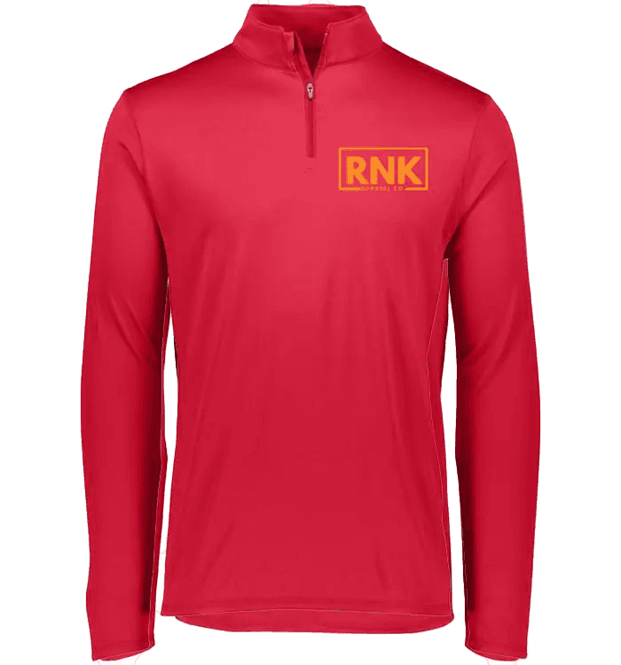 Adult dry-fit 1/4 zip polyester pullover by cmgvd2nmw00acoj0juazl4l2x, shown in navy with a stand-up collar and zip closure.