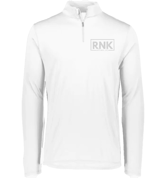 Adult dry-fit 1/4 zip polyester pullover by cmgvd2nmw00acoj0juazl4l2x, shown in navy blue with a high collar and quarter zipper.