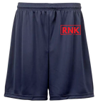 RNK Youth Performance Shorts by RNK Apparel Co. moisture-management athletic shorts, shown in black with elastic waistband and breathable fabric.