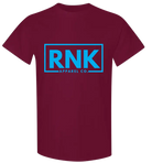 Youth Aqua RNK Logo T-Shirt featuring a 100% cotton hockey style tee with RNK Apparel Co. branding and a vibrant aqua color.