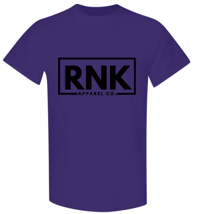 Youth black RNK Logo T-shirt made of 100% cotton, featuring a hockey style design with RNK Apparel Co. branding.