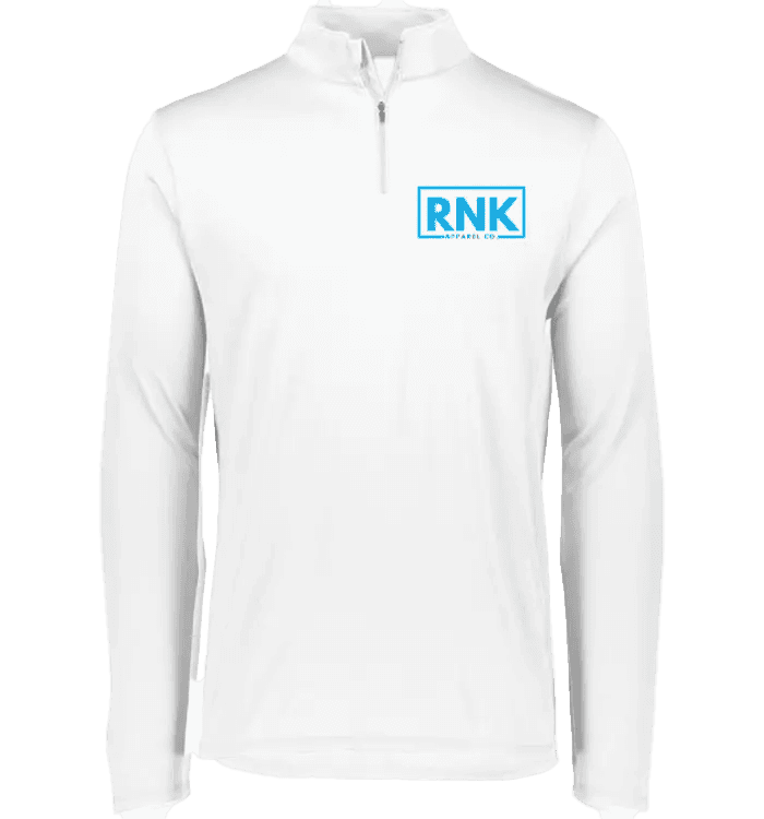 Adult dry-fit 1/4 zip polyester pullover by cmgvd2nmw00acoj0juazl4l2x, shown in a front view with collar and zip detail.