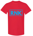 Youth Aqua RNK Logo T-Shirt, 100% cotton hockey tee with RNK Apparel Co. logo on the front, in vibrant aqua color.