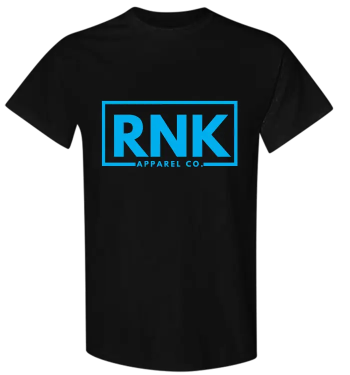 Youth Aqua RNK Logo T-Shirt made of 100% cotton, featuring the RNK Apparel Co. logo on a hockey-style tee.