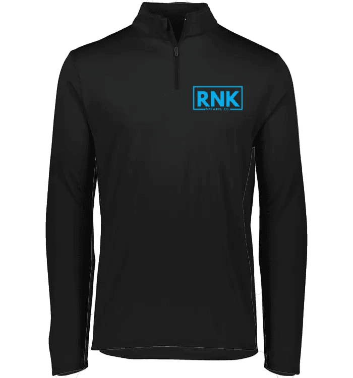 Adult Dry-Fit 1/4 Zip Pullover by cmgvd2nmw00acoj0juazl4l2x, showing a navy polyester athletic top with a quarter zip collar.