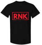 Red youth cotton T-shirt with RNK logo graphic from cmgvd2nmw00acoj0juazl4l2x, featuring a casual fit and vibrant design.