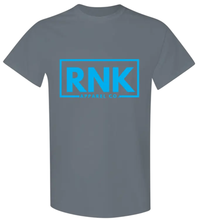 Youth Aqua RNK Logo T-Shirt by RNK Apparel Co., 100% cotton hockey tee with a front logo design.