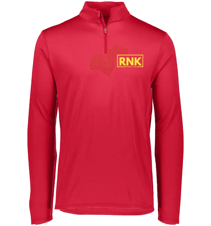Unisex adult dry-fit 1/4 zip polyester pullover by cmgvd2nmw00acoj0juazl4l2x, shown in a front view with collar and zipper detail.