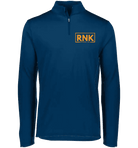 Adult dry-fit 1/4 zip polyester pullover by cmgvd2nmw00acoj0juazl4l2x, shown in navy with a quarter-zip neckline and athletic fit.