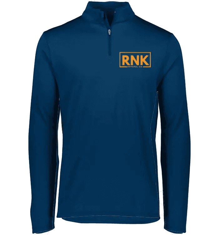 Adult dry-fit 1/4 zip polyester pullover by cmgvd2nmw00acoj0juazl4l2x, shown in navy with a quarter-zip neckline and athletic fit.