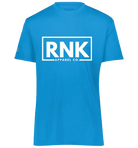 RNK Adult Unisex Athletic T-Shirt made of performance polyester fabric, shown in a comfortable, sporty fit for activewear.