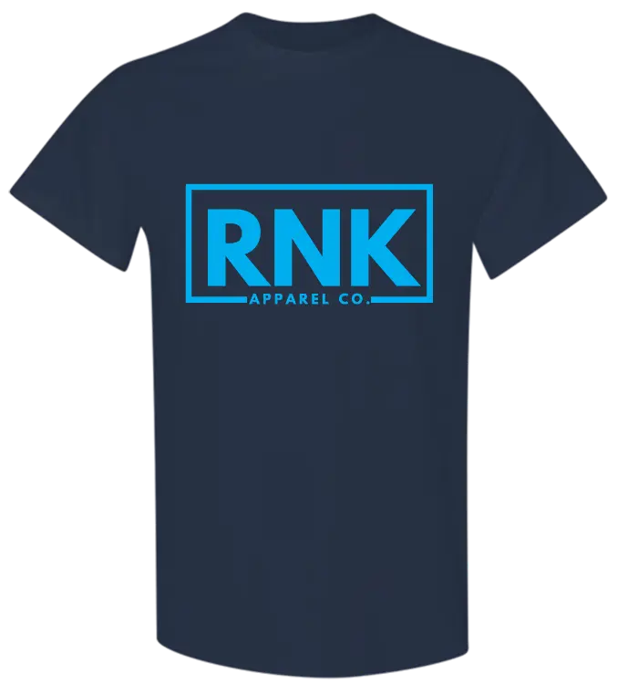 Youth Aqua RNK Logo T-Shirt featuring a hockey-inspired design, made of 100% cotton by RNK Apparel Co.