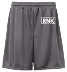 RNK Youth Performance Shorts by RNK Apparel Co., moisture-management athletic shorts for active youth, shown in black with breathable fabric