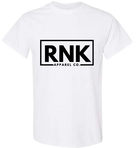 Youth black RNK Apparel Co. logo T-shirt made of 100% cotton featuring a hockey-inspired design and RNK branding.