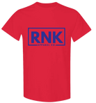 Youth cotton T-shirt featuring a royal blue color with a CMGVD2NM logo graphic on the front.