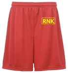 Unisex RNK Performance Shorts with moisture-management fabric, athletic fit, and elastic waistband for active sportswear.