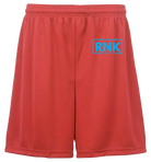 RNK Unisex Performance Shorts with moisture-management fabric, athletic design, and lightweight material for active wear.