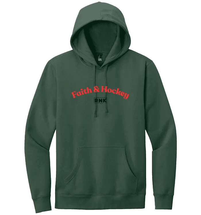 Faith & Hockey unisex hoodie from cmgvd2nmw00acoj0juazl4l2x, featuring a casual cotton-polyester fabric and graphic design.