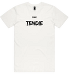 Unisex RNK Tendie graphic T-shirt in white, made of combed cotton with colorful tendie design on front, casual streetwear style