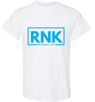 Youth Aqua RNK Logo T-Shirt, 100% cotton hockey tee with RNK Apparel Co. branding and a vibrant aqua color.