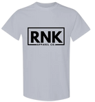 Youth black RNK Logo T-shirt made of 100% cotton, featuring a hockey-inspired design and RNK Apparel Co. branding.