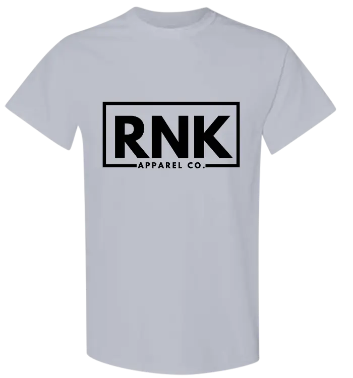 Youth black RNK Logo T-shirt made of 100% cotton, featuring a hockey-inspired design and RNK Apparel Co. branding.