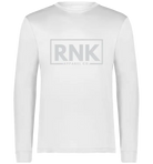 RNK Adult Unisex Performance Long Sleeve T-Shirt made of 100% polyester, shown in a sleek, fitted design suitable for active wear.